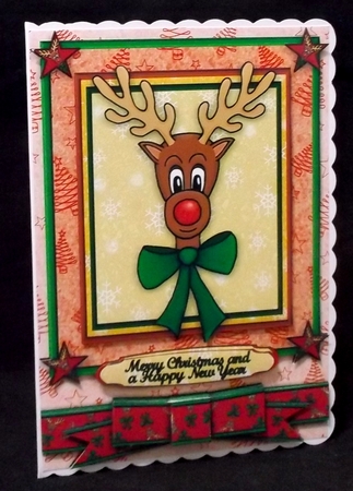 Rudolph's Merry Christmas A5 Decoupage Mini Kit by Allen Bowen