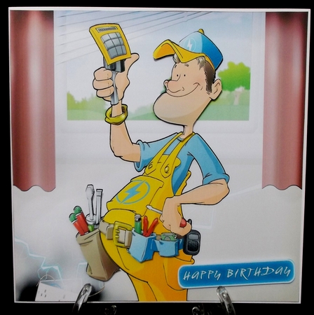Electrician Dude 8x8 Quick Card by Allen Bowen