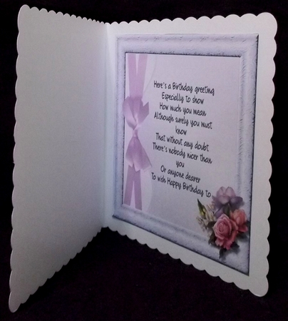 Beautiful Lilasc Incert with Verse  by Allen Bowen