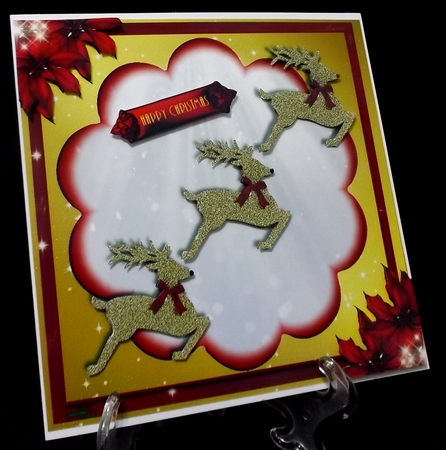 The Flying Reindeer Card Front Kit by Allen Bowen