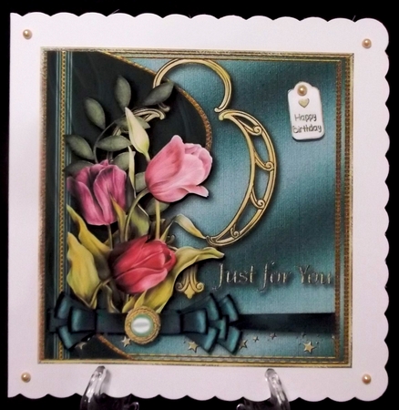Tulips Just For You Card Topper 1 by Allen Bowen