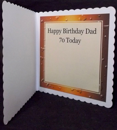 8 x 8 70th Birthday Dad Beer Label insert panel by Allen Bowen