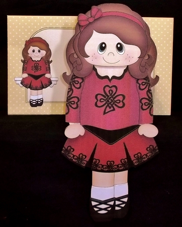 3D On the Shelf Card Kit - Little Irish Dancing Champion Neave is going to the Ceili by Allen Bowen