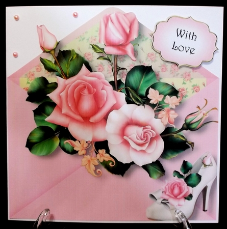 Envelope Of Flowers - Wedding Roses 8x8 by Allen Bowen