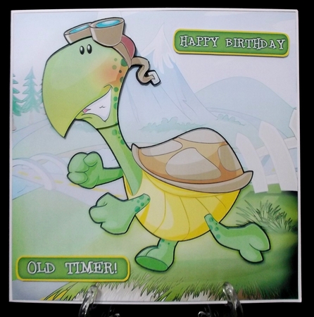 Old Timer Turtle 8x8 Quick Card by Allen Bowen