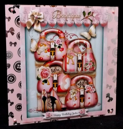Pink Ladies Handbags Boutique Card Mini Kit  by Allen Bowen