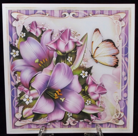 Purple Lilies with Roses Mini Kit by Allen Bowen