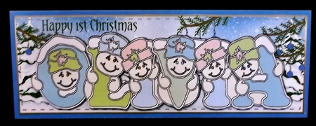 Pastel Snowmen - OLIVIA by Allen Bowen