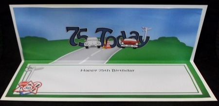 Large DL 75th Birthday insert by Allen Bowen