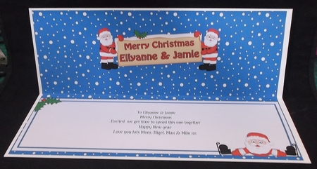 Large DL Merry Christmas ELLYANNE & JAMIE insert by Allen Bowen