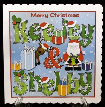 8x8 Christmas Names KEELEY & SHELBY by Allen Bowen
