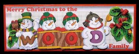 SNOWMEN SURNAMES - WOOD by Allen Bowen