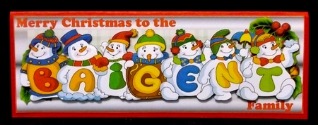 SNOWMEN SURNAME - BAIGENT by Allen Bowen