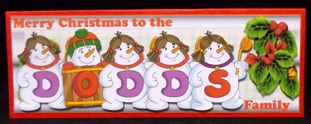 SNOWMEN SURNAME - DODDS by Allen Bowen