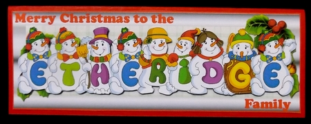 SNOWMEN SURNAME - ETHERIDGE by Allen Bowen