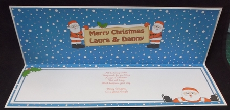 Large DL Merry Christmas LAURA & DANNY insert by Allen Bowen