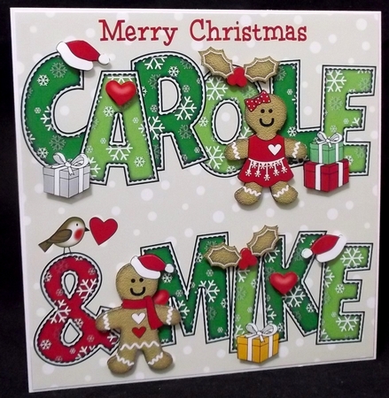 8x8 Gingerbread Christmas CAROLE & MIKE by Allen Bowen