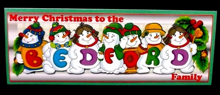 SNOWMEN SURNAME - BEDFORD by Allen Bowen