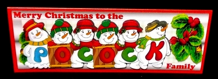 SNOWMEN SURNAME - POCOCK by Allen Bowen