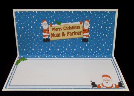 Large DL Merry Christmas MUM & PARTNER insert by Allen Bowen
