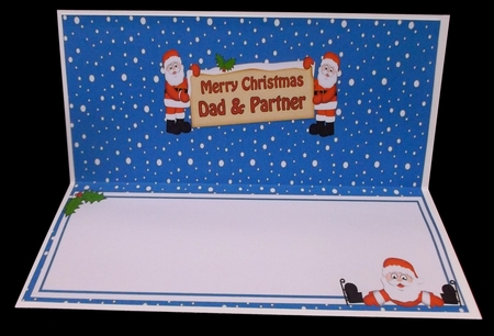 Large DL Merry Christmas DAD & PARTNER insert by Allen Bowen