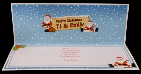 Large DL Merry Christmas TJ & EMILY insert by Allen Bowen
