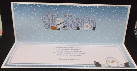 Large DL Merry 1st Christmas GREAT GRANDSON insert by Allen Bowen