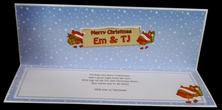Large DL Merry Christmas EM & TJ insert by Allen Bowen