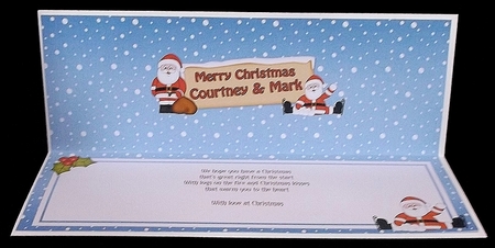 Large DL Merry Christmas COURTNEY & MARK insert by Allen Bowen