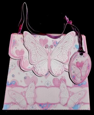Handbag Gift Box Pink Butterflies by Allen Bowen