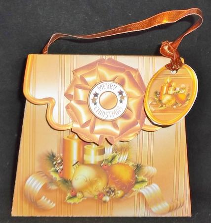 Handbag Gift Box Golden Christmas by Allen Bowen
