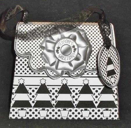 Handbag Gift Box Monochrome Christmas by Allen Bowen