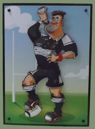 Rugby Dude: Black and White by Allen Bowen