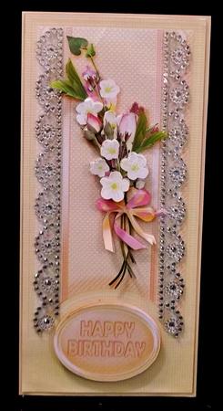 Spray of Flowers with Lace Dl Decoupage by Allen Bowen