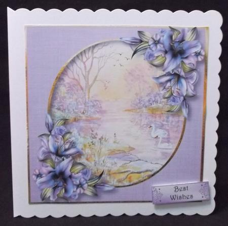 Watercolour Frosty Morning with Lilies by Allen Bowen