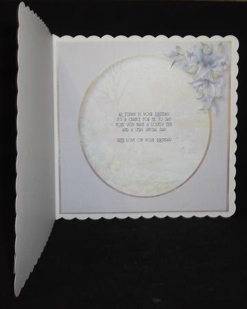 Watercolour Frosty Morning with Lilies Insert by Allen Bowen