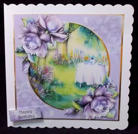 Watercolour Tea in the Garden by Allen Bowen