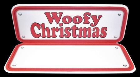 Woofy Christmas Word Paw Print Design Insert by Allen Bowen