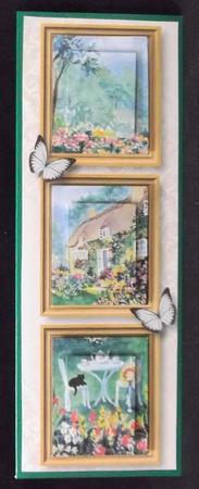 Floral Cottage Frame Trio Large Dl by Allen Bowen