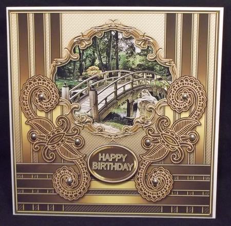 Bridge Over the Stream 8in x 8in Quick Card by Allen Bowen
