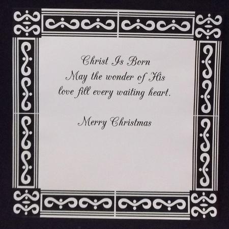 8x8 Christmas Greeting Insert 5 by Allen Bowen