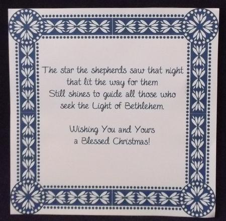 8x8 Christmas Greeting Insert 15 by Allen Bowen