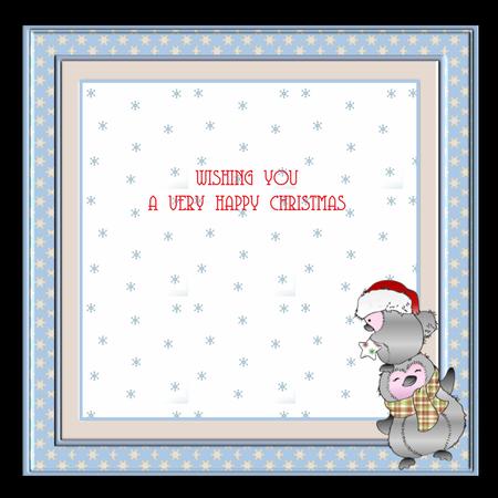 Happy Feet at Christmas 7x7ins Insert 1 by Allen Bowen