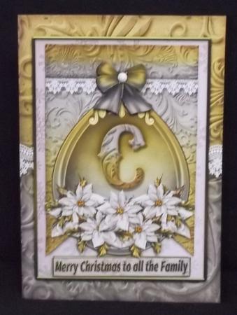 A5 Card Christmas White Poinsettia by Allen Bowen