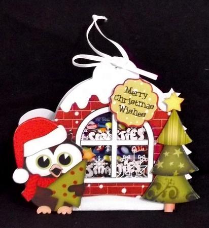 3D Hoot Owl Xmas Window Treat Holder Christmas Decoration by Allen Bowen