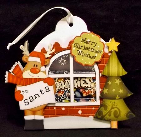 3D Rudolph Xmas Window Treat Holder Christmas Decoration by Allen Bowen