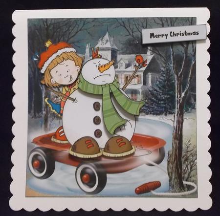 Borrowing the Snowman Topper and Decoupage by Allen Bowen