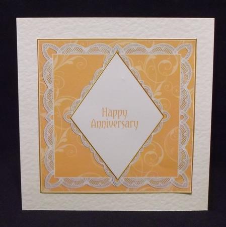 Burnt Orange Swirls 7in Diamond Insert Panel by Allen Bowen
