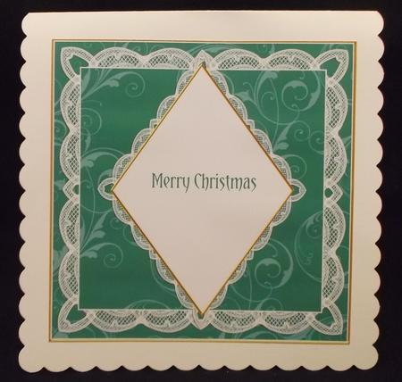 Dark Green Swirls 7in Diamond Insert Panel by Allen Bowen