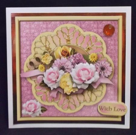 Mixed Bouquet Decoupage Card Front by Allen Bowen